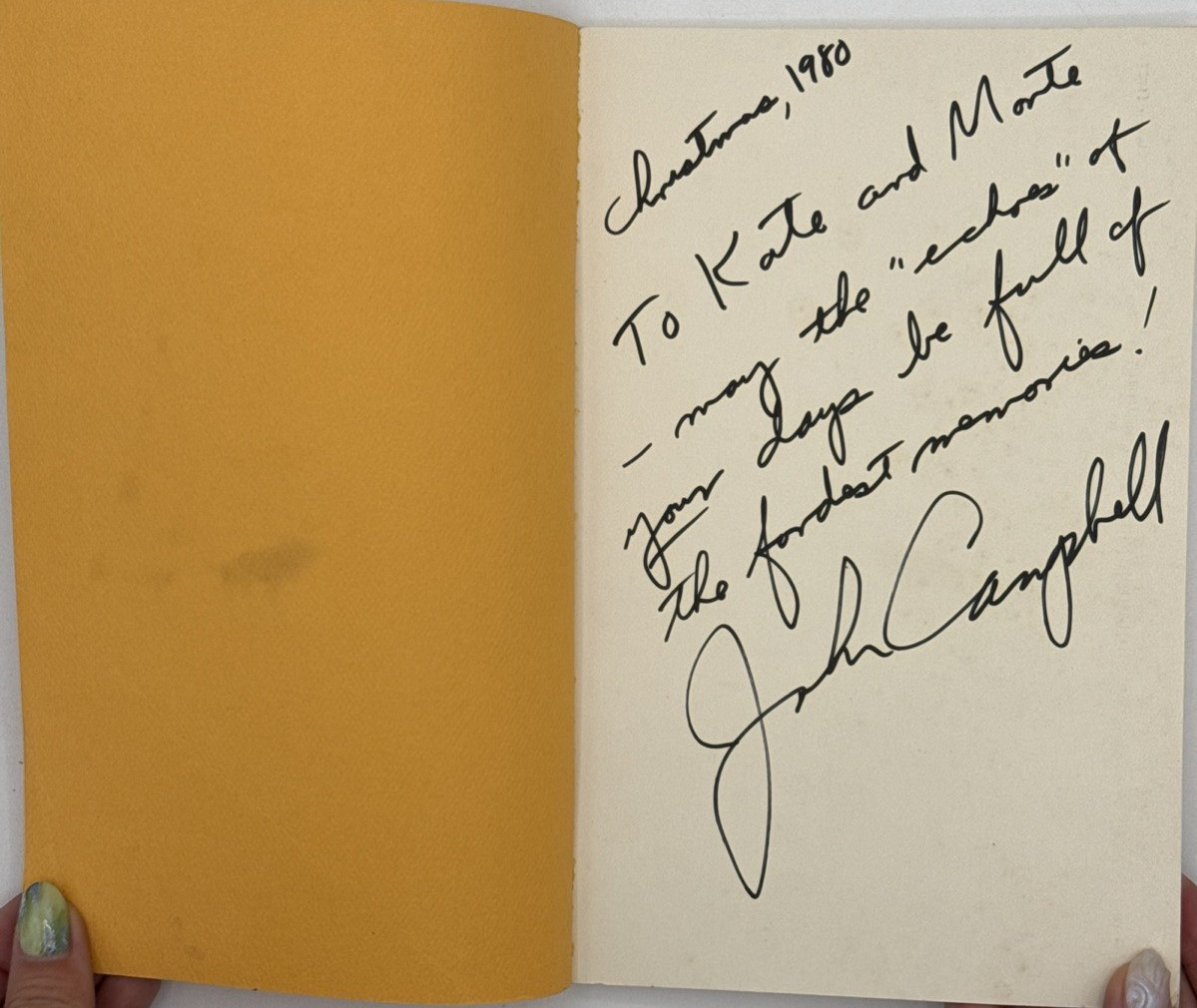 Echoes of My Days by John Campbell, SIGNED Paperback Book 1978, B177