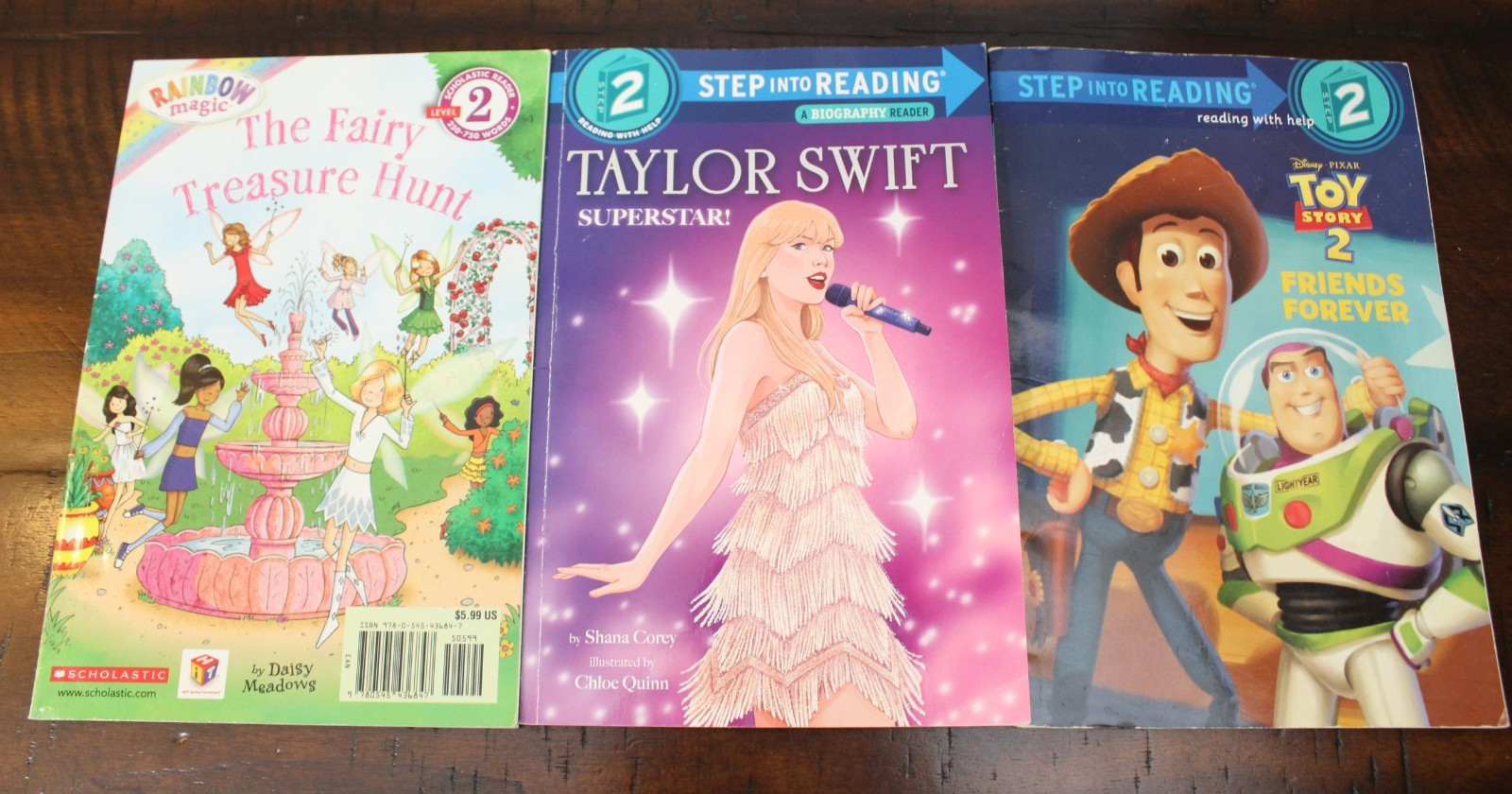 Lot 10-in-5 EARLY READER LEVEL 2 BOOKS Rainbow Fairies Disney Princess Girls