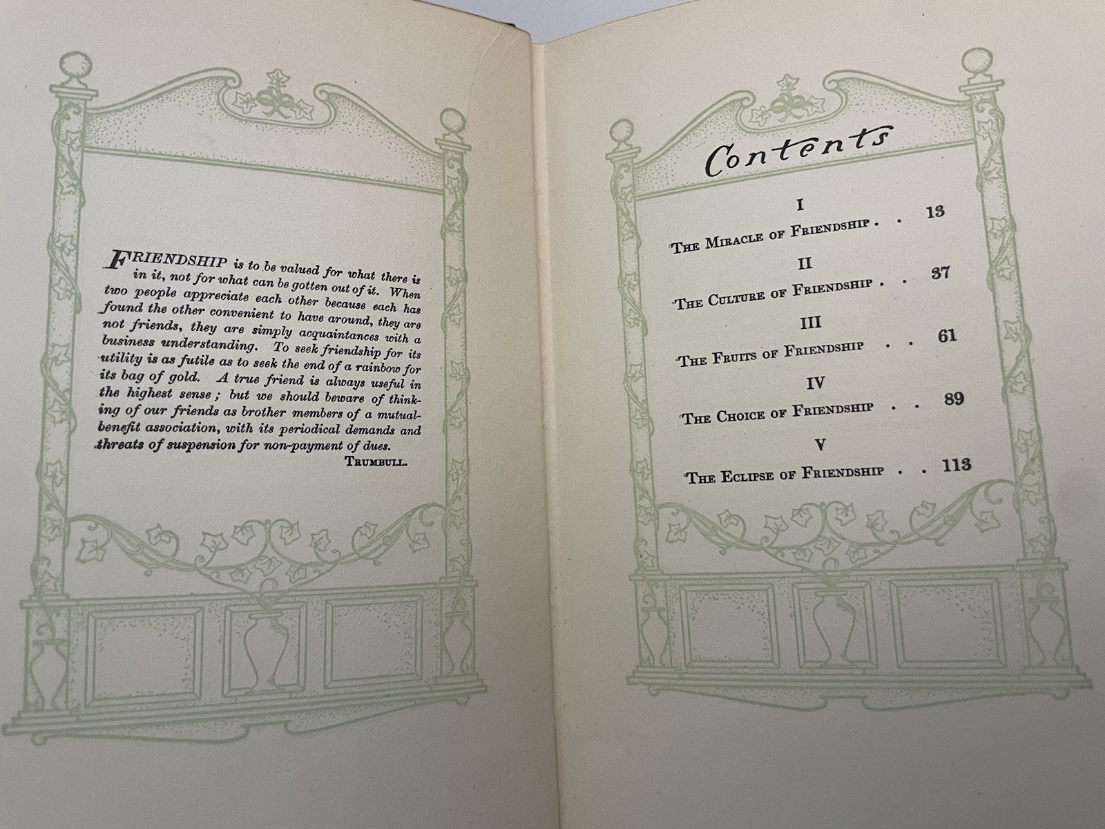 FRIENDSHIP by Hugh Black 1903 Fleming H. Revell Company Hardcover VERY GOOD