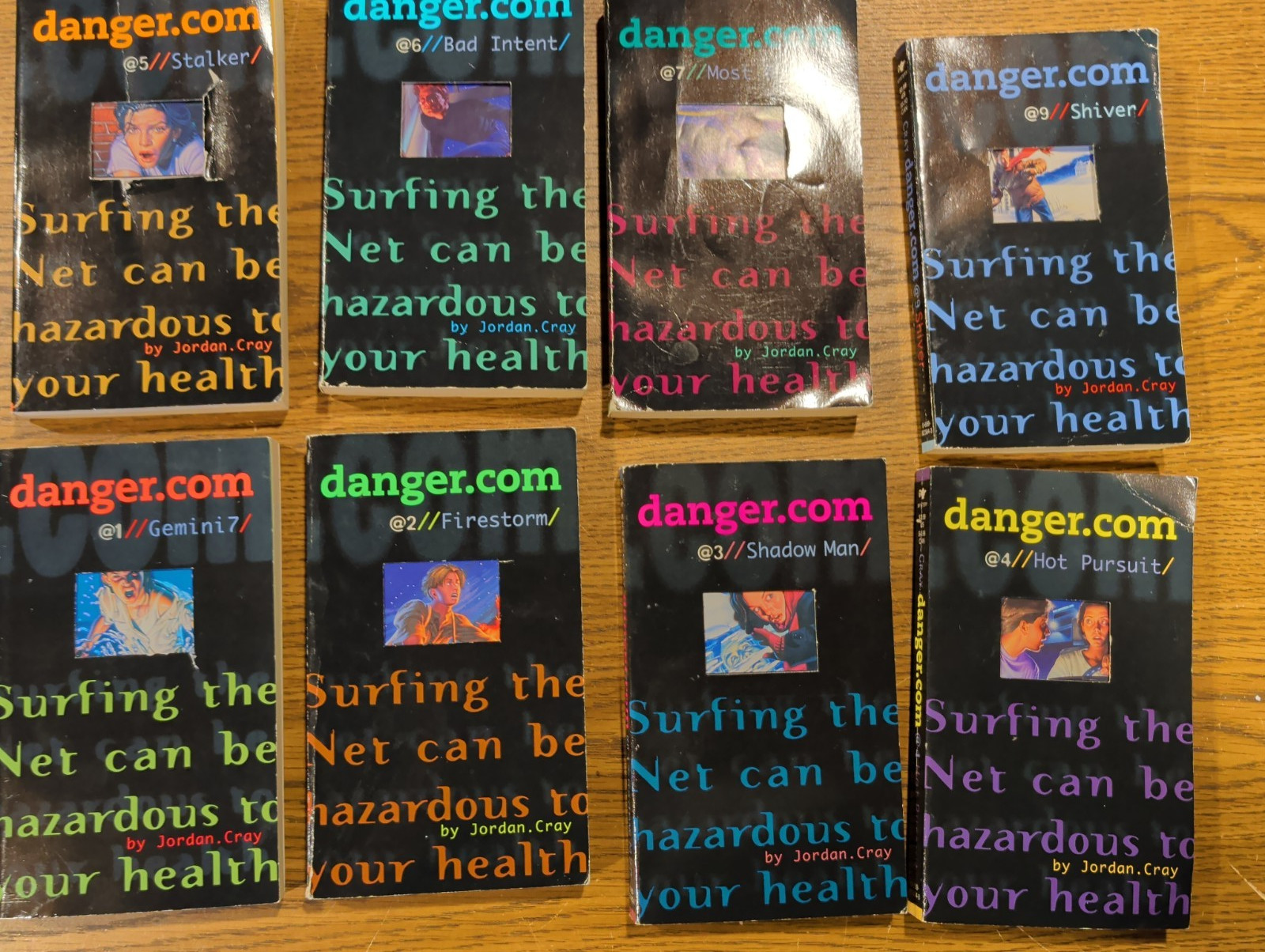Vintage Danger.com Series Books 1, 2, 3, 4, 5, 6, 7, 9 Lot Jordan Cray