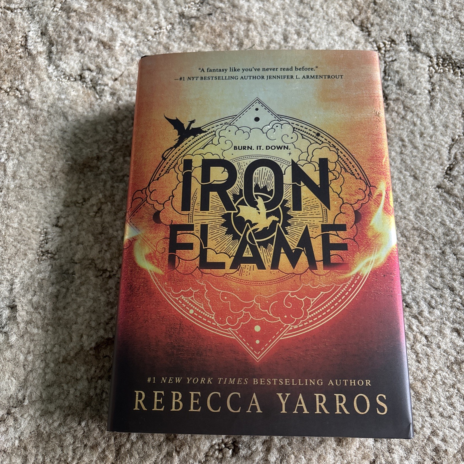 Iron Flame Rebecca Yarros First Edition Hardcover Sprayed Black Edges Fourth