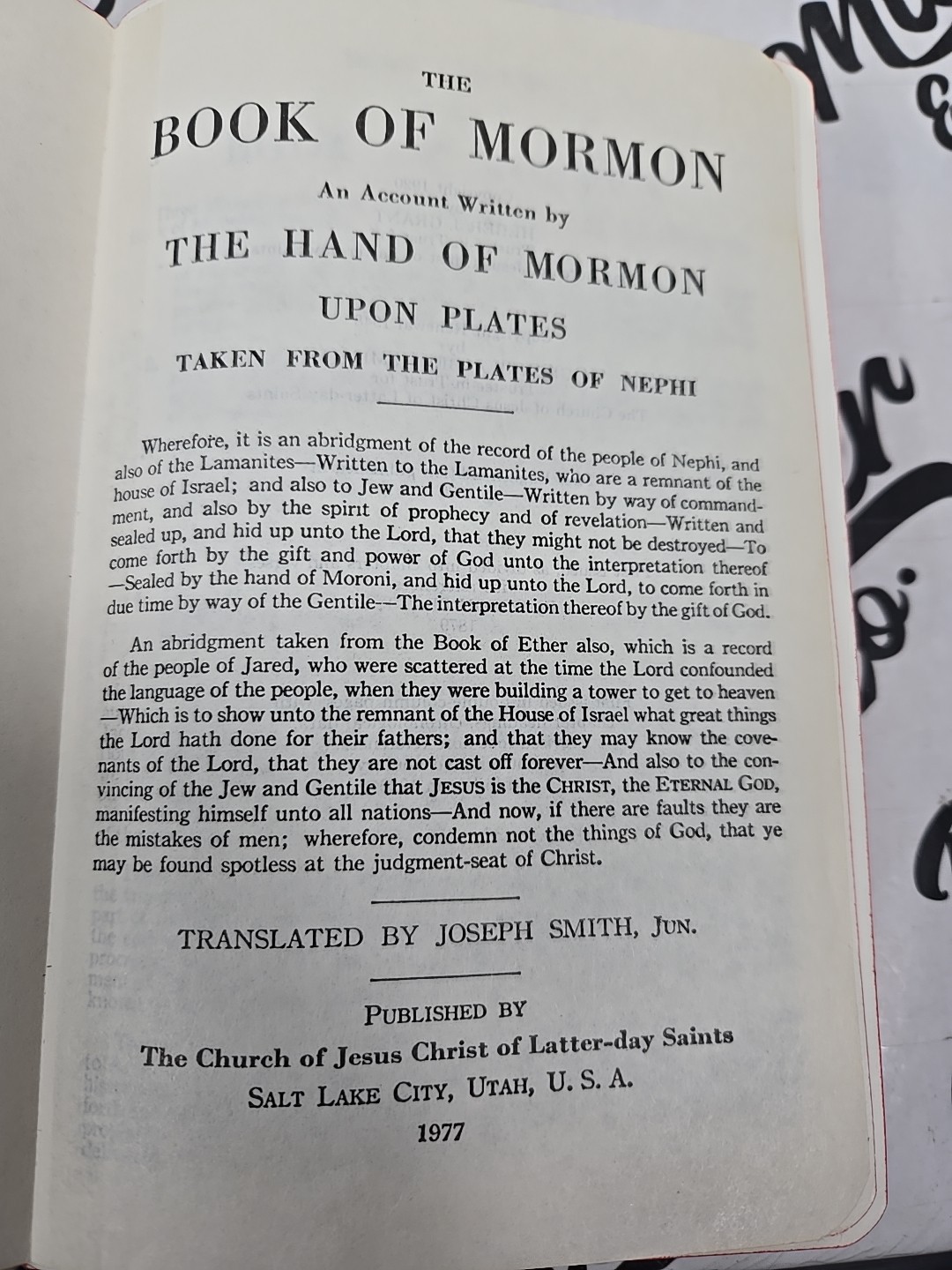 The Book of Mormon, Doctrine and Covenants, Pearl of Great Price “Triple Com…