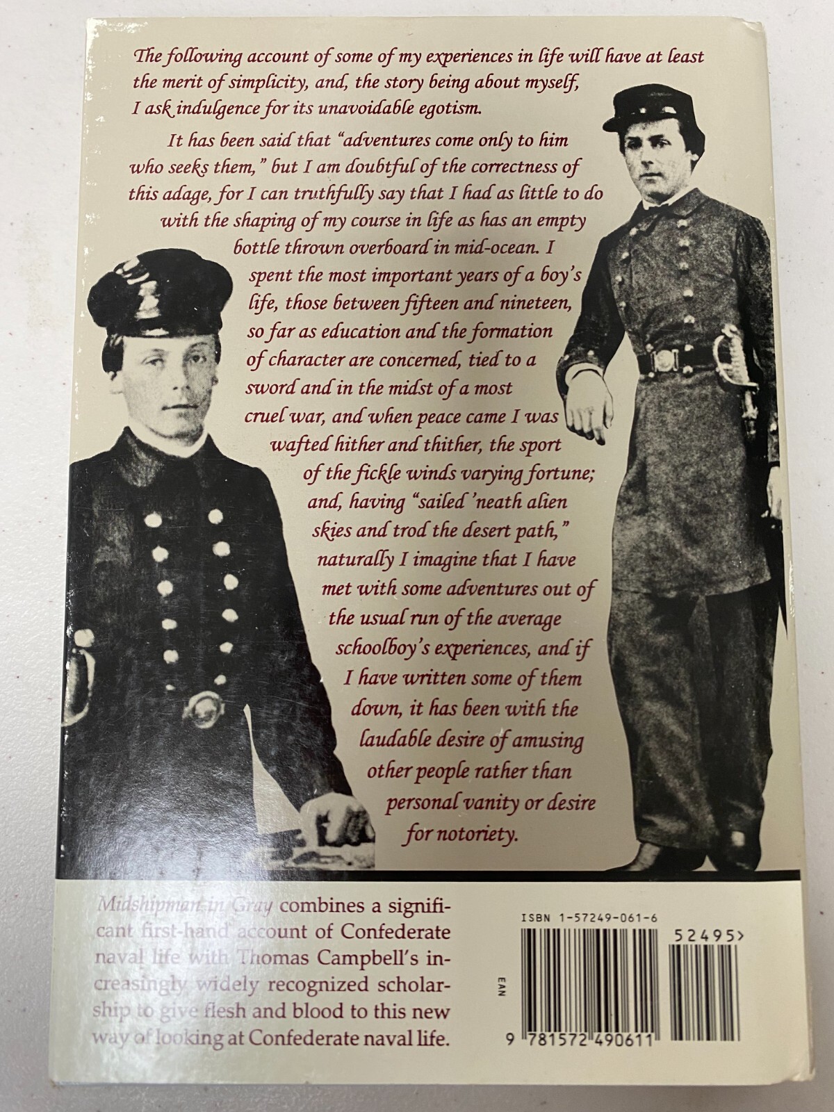Midshipman in Gray by James Morris Morgan (1997, Hardcover)