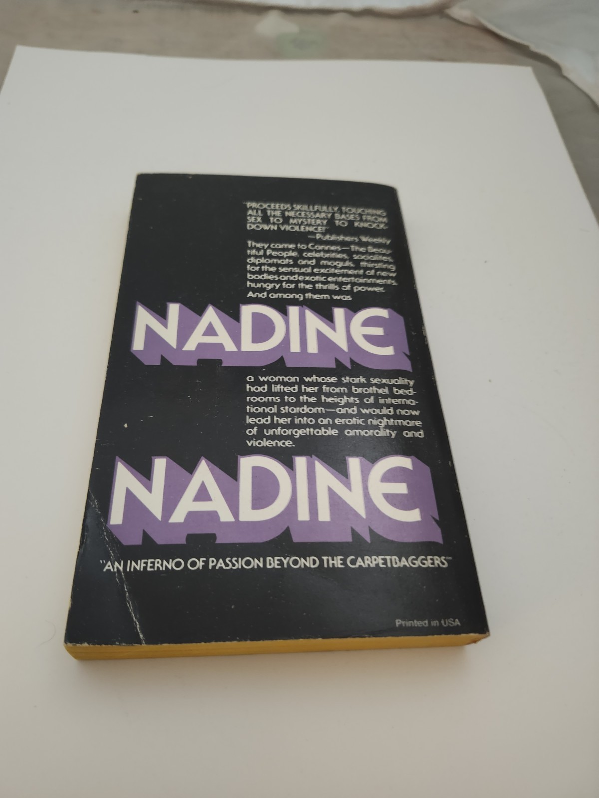 VTG 1975 “Nadine” Pulp Sleaze Paperback 1st Print Ballantine Book by Bocca gga