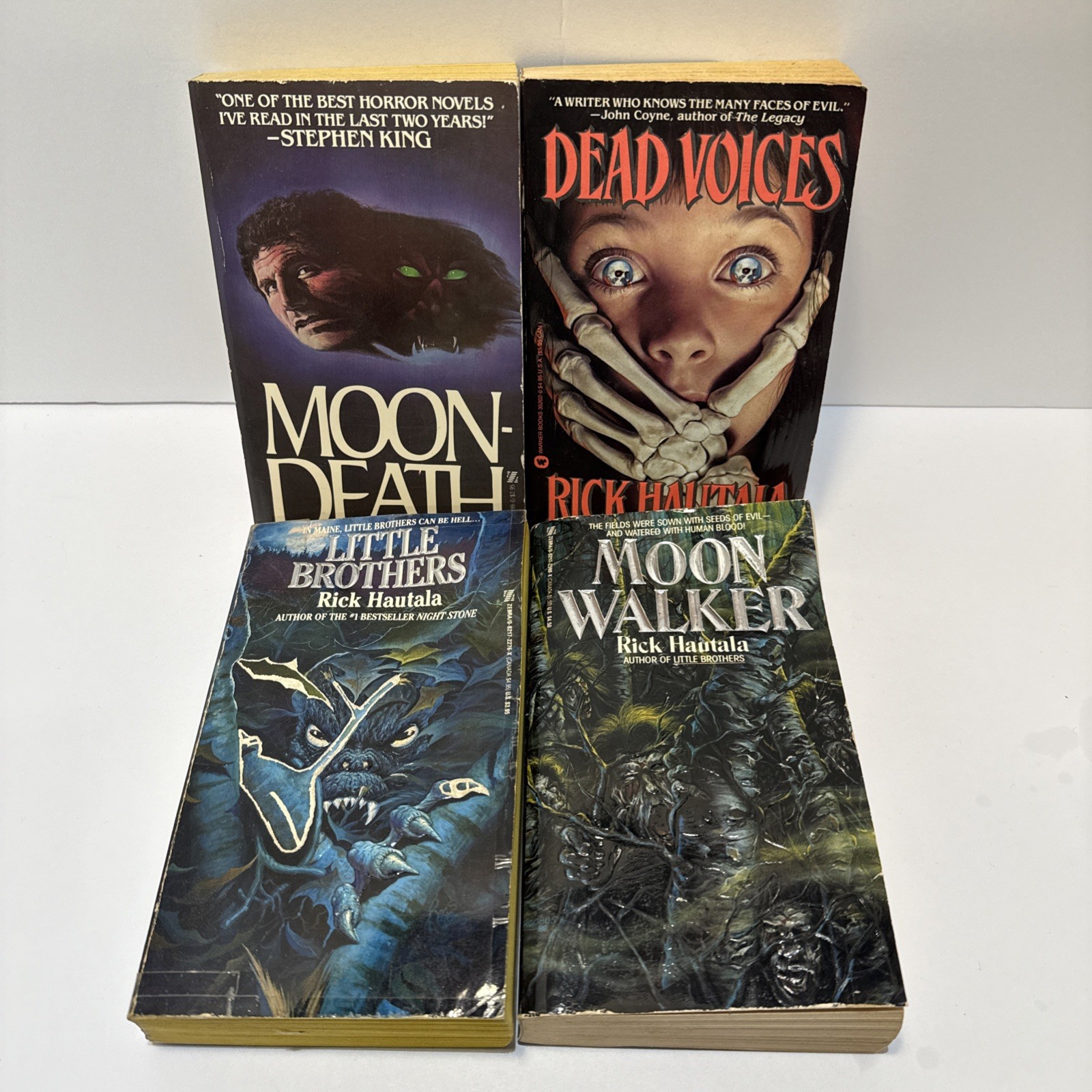 Rick Hautala Vintage Horror Lot 4x Zebra Books Moon-Death Moonwalker 1st Ed