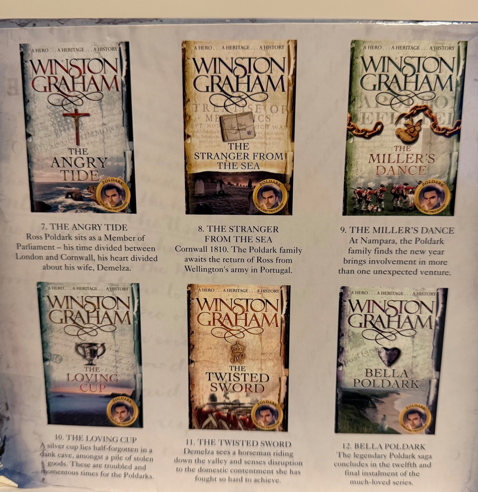 POLDARK by Winston Graham Series Books 7-12 Gift Box Set – New Condition