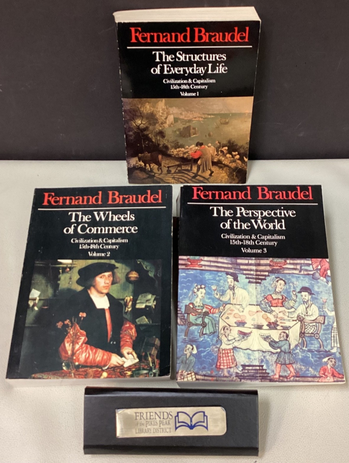 Fernand Braudel: Civilization & Capitalism Vol 1-3 Harper & Row TPB