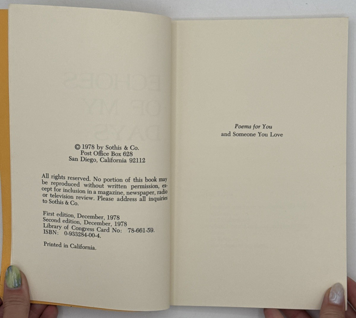 Echoes of My Days by John Campbell, SIGNED Paperback Book 1978, B177