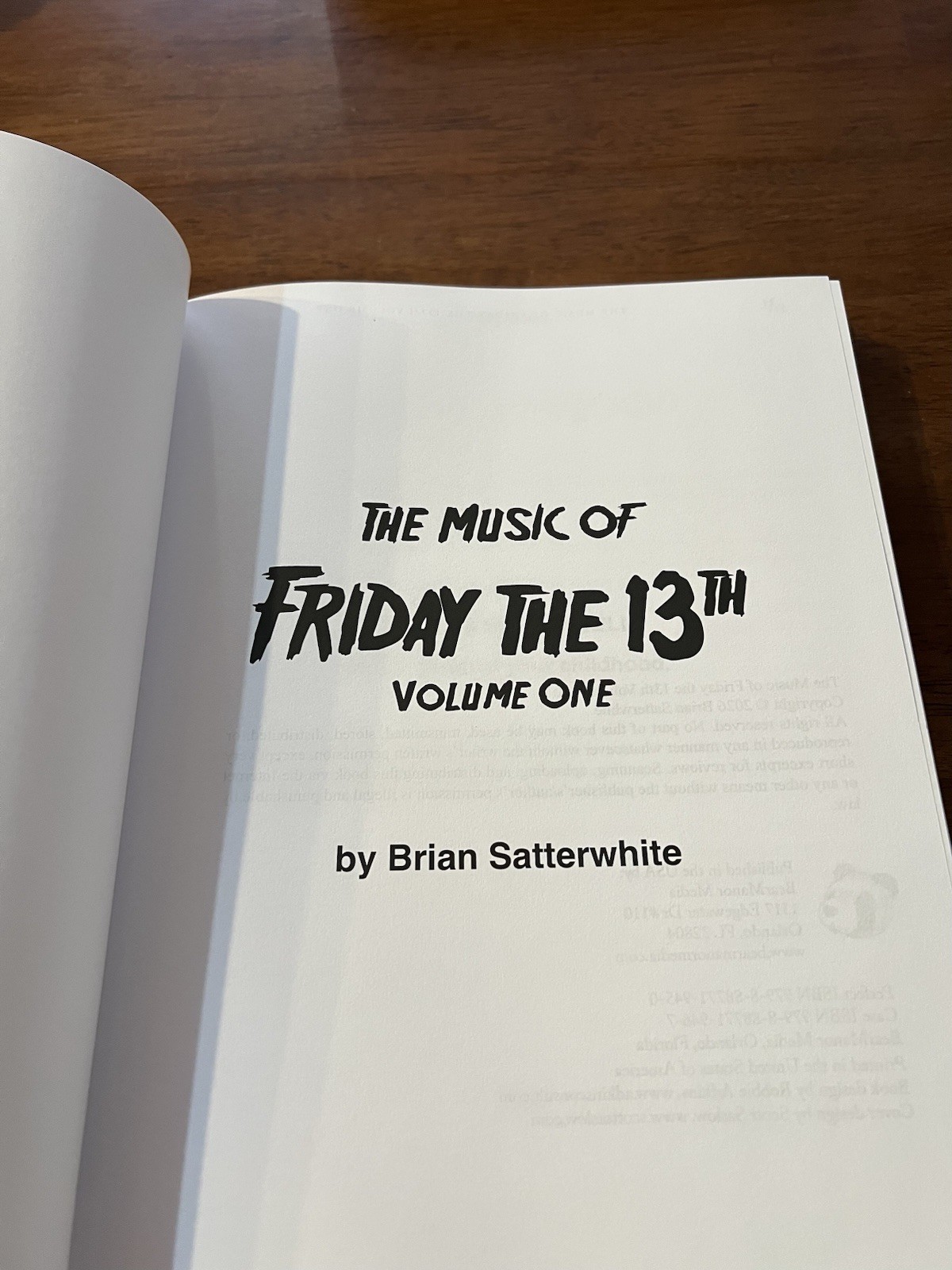 The Music Of Friday The 13th Volume 1 HC Brian Satterwhite