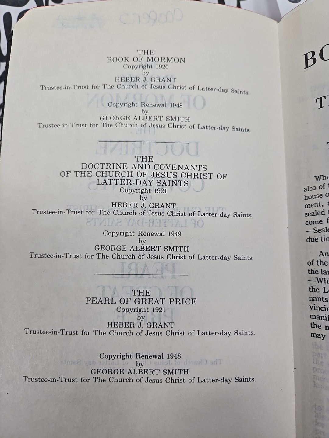 The Book of Mormon, Doctrine and Covenants, Pearl of Great Price “Triple Com…