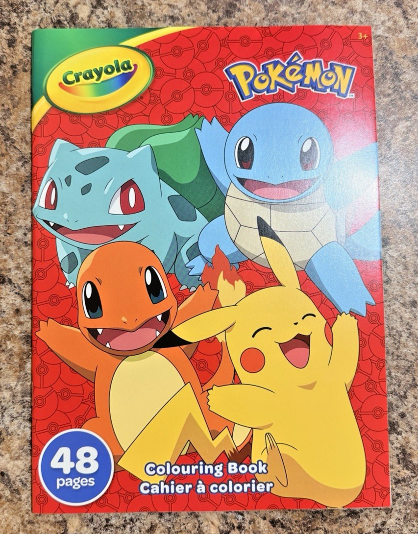 Crayola Pokémon Coloring Book – 48 Pages – Crayola Licensed (NEW) – RED