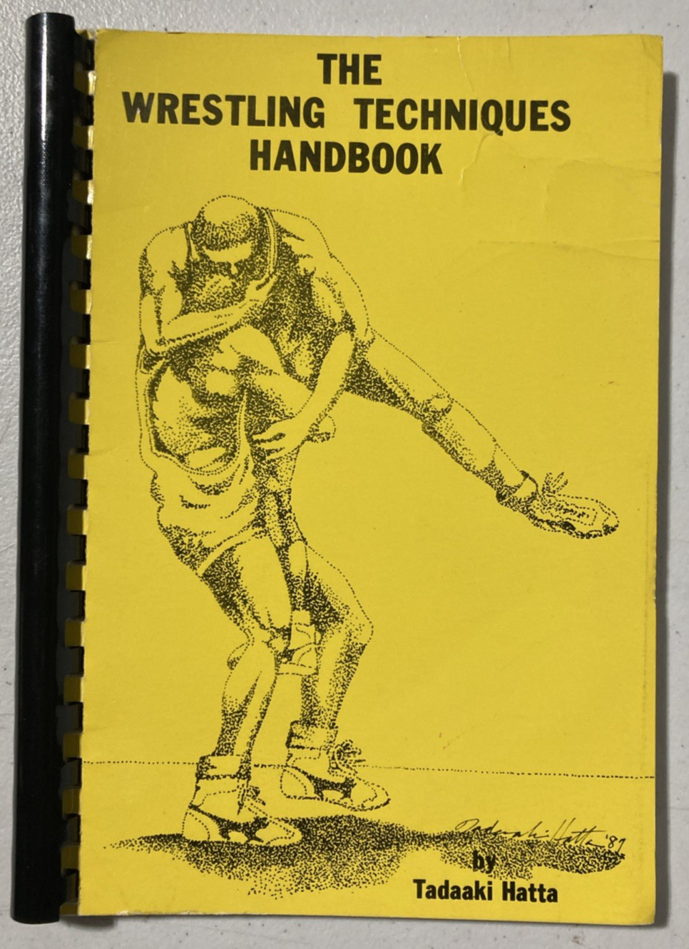 Tadaaki Hatta : The Wrestling Techniques Handbook (Comb bound) RARE OOP VG+