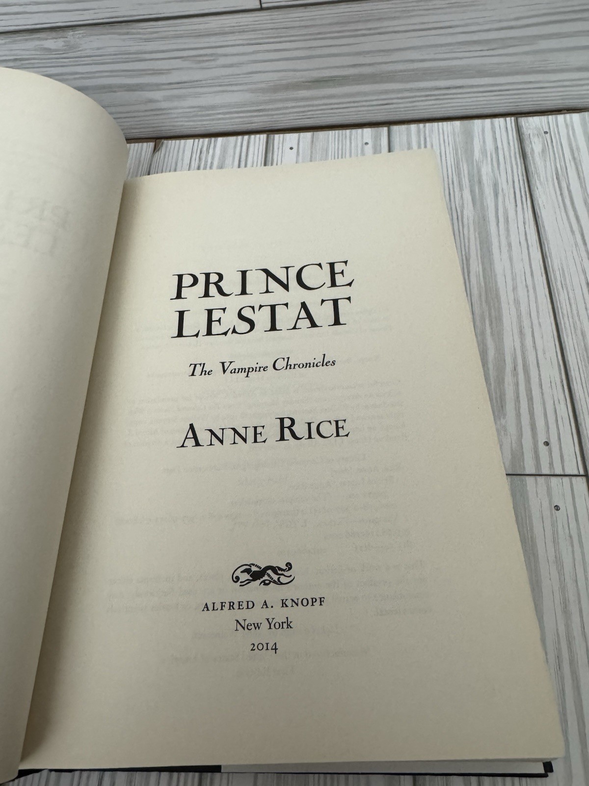 Prince Lestat Vampire Chronicles by Anne Rice (2014) First Edition HCDJ