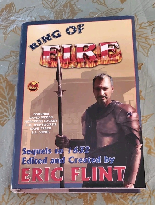 RING OF FIRE ERIC FLINT SIGNED WITH DUST JACKET 1ST. HARD COVER PRINTING.