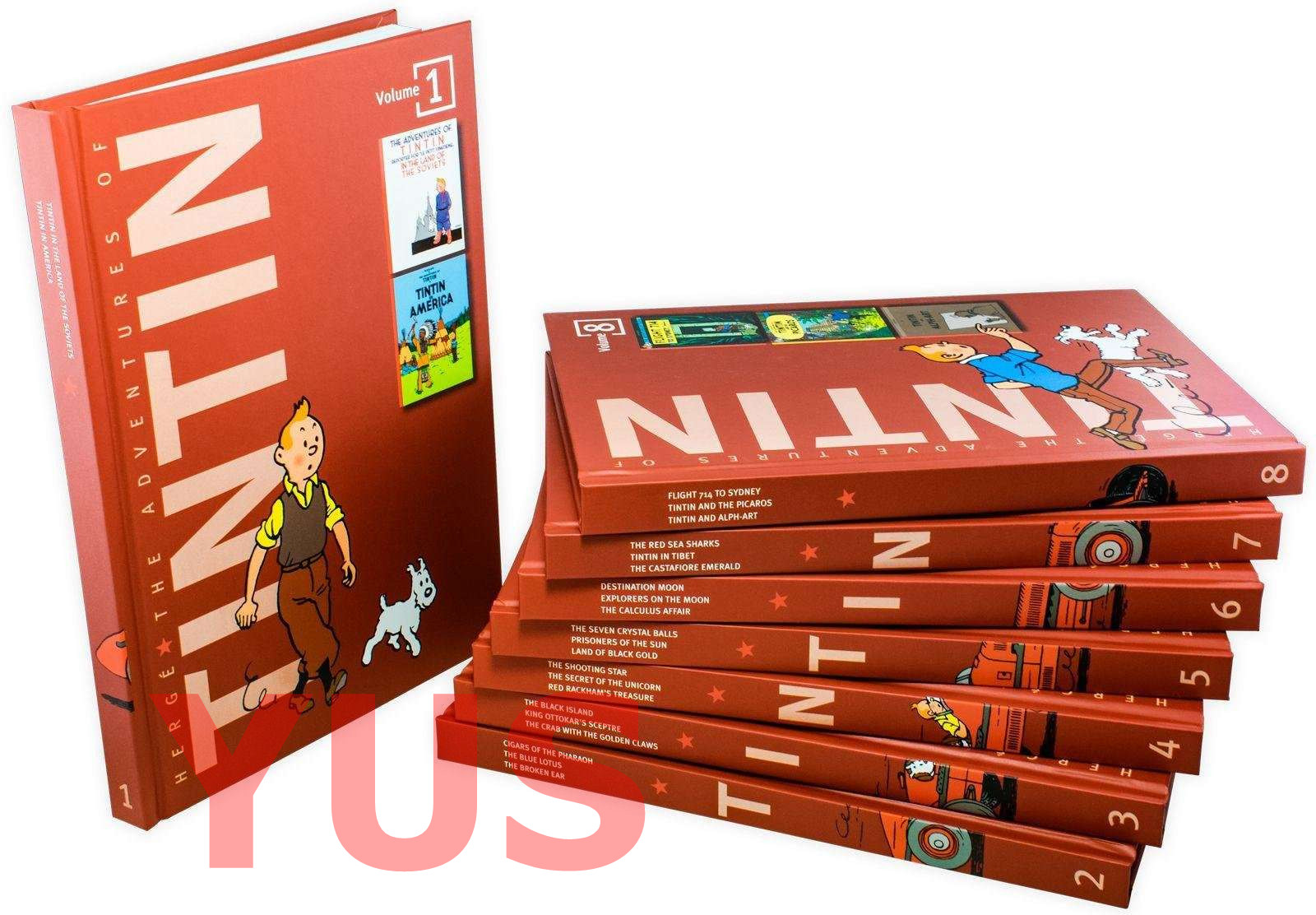The Adventures Tintin Slipcase Collection 1-8 Full Set of Children’s Comics