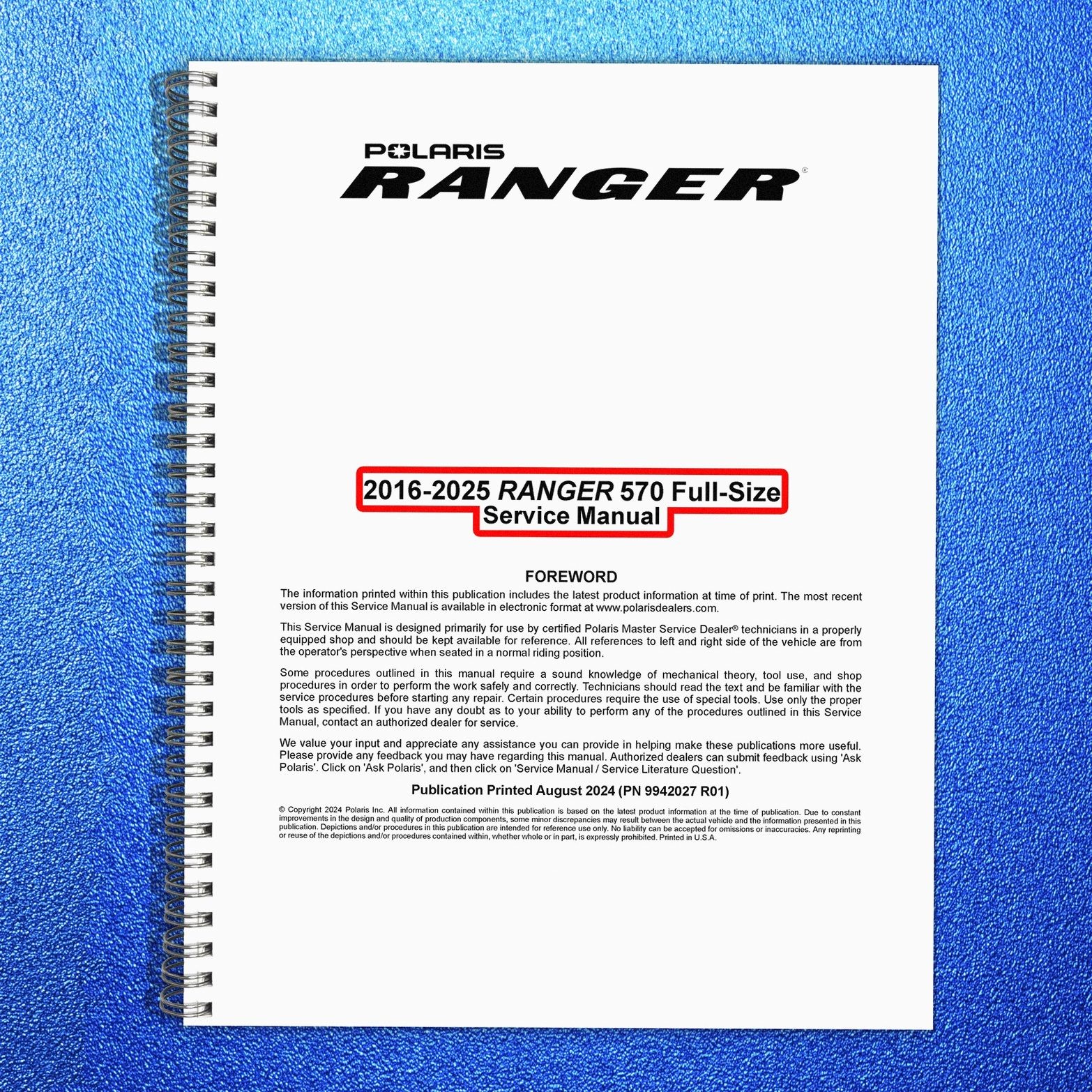 POLARIS Ranger 570 Full-Size Service Manual 2016-2025, COIL FIXED – FRONT & BACK