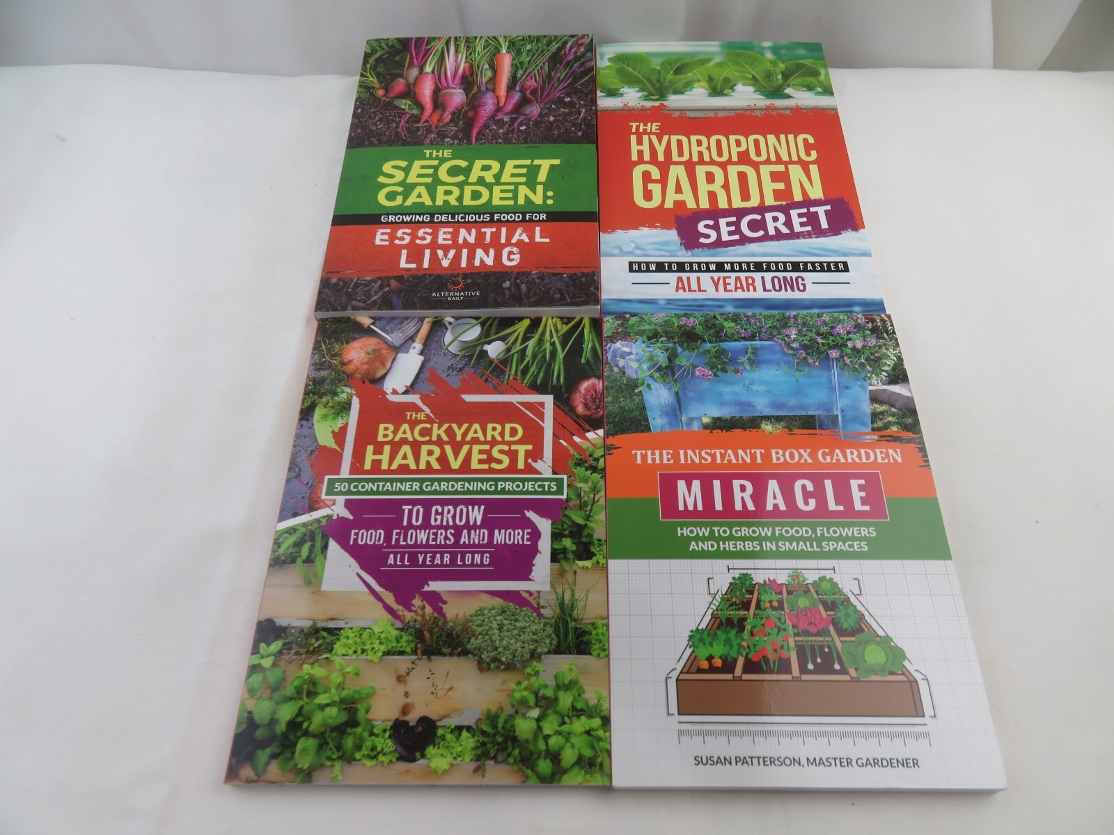 Susan Patterson Gardening 4 Book Lot, Hydroponic, Container, Miracle,