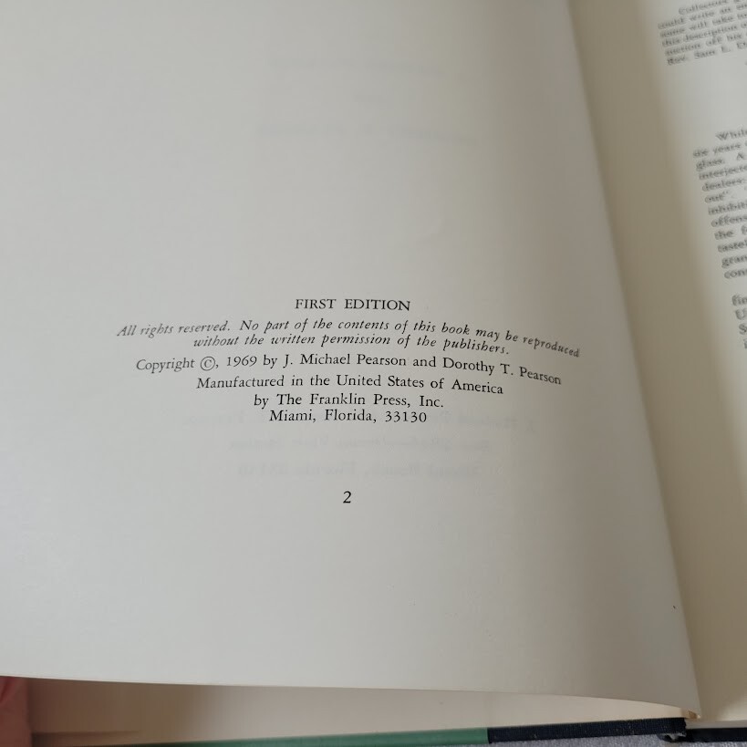 A Study of American Cut Glass Collections *SIGNED* 1969 1st Ed. Hardcover w/ DJ
