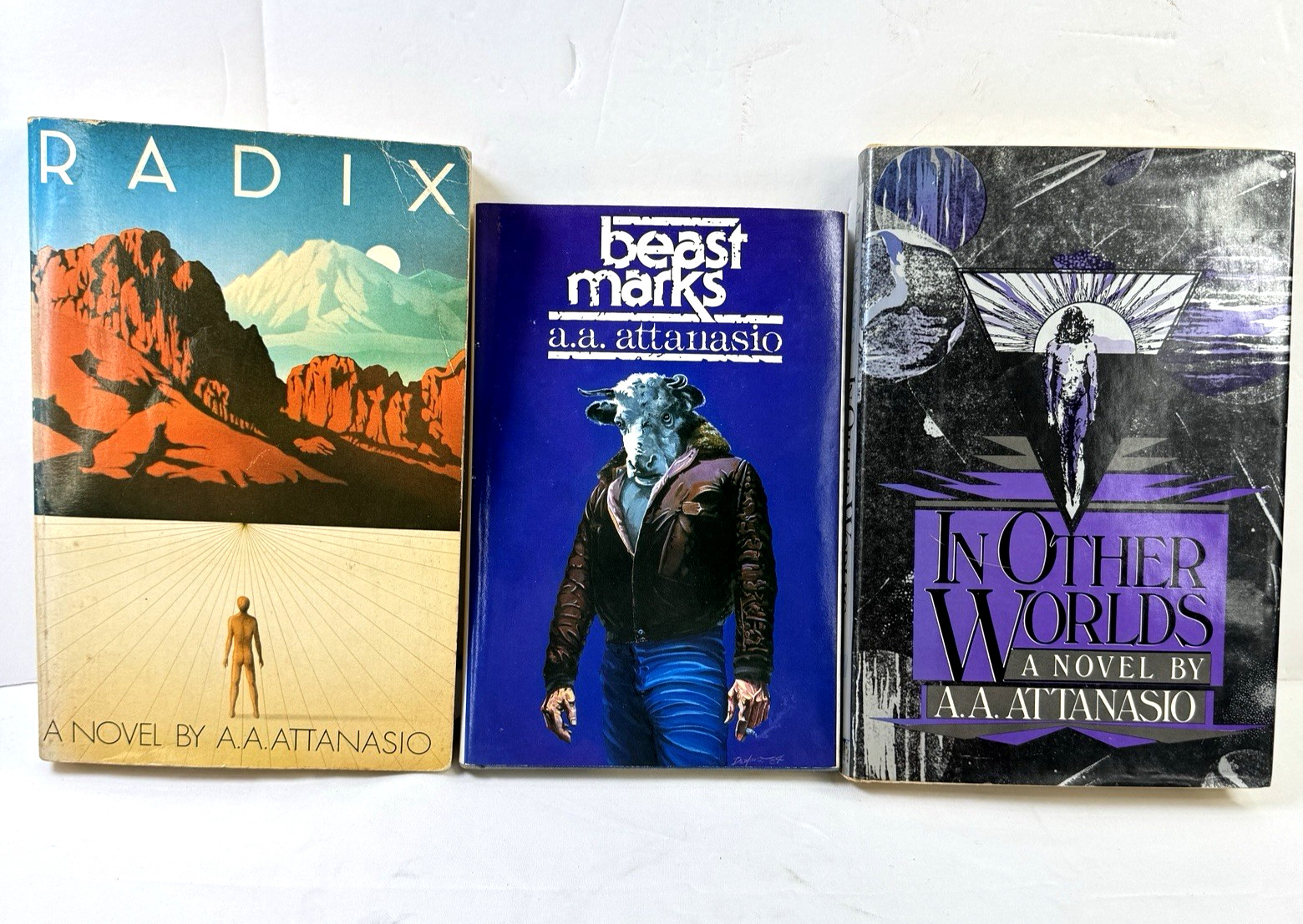 AA ATTANASIO 1st Ed Book Lot BEASTMARKS In Other Worlds RADIX William Morrow