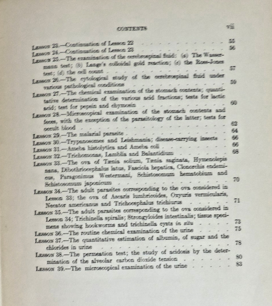 1919 A Laboratory Syllabus of Clinical Pathology by Simon HC Medical