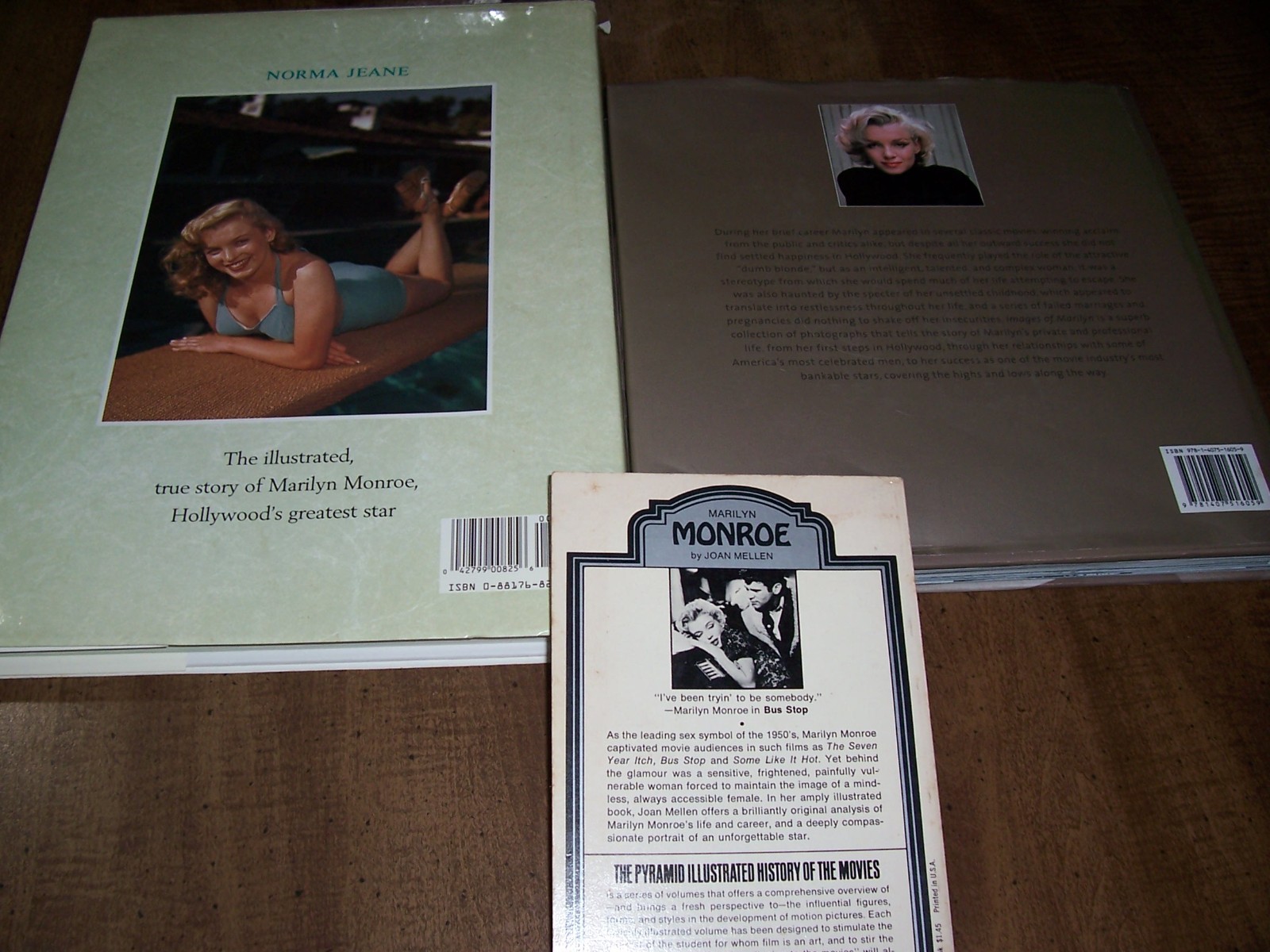 (3) MARILYN MONROE Book lot ~ Her Life & Legend, Images of Marilyn, Mellen