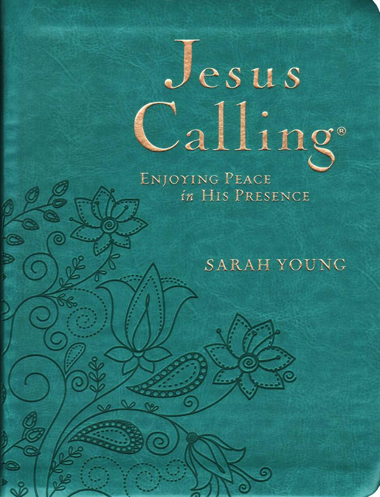 New JESUS CALLING 365 Devotional Large Print Deluxe TEAL Leatherflex Sarah Young