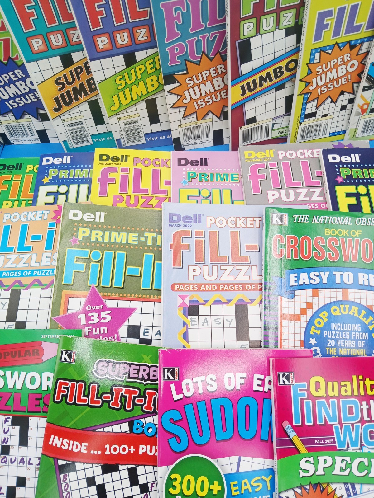 Lot of 26 New Penny Press, Kappa, Dell Word Search Puzzle Books.