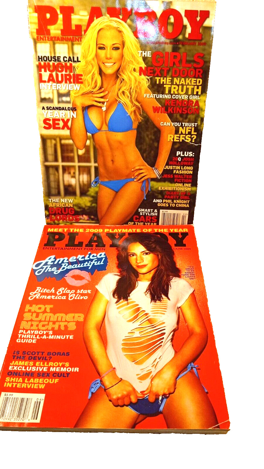 Playboy Magazines, February & June 2009 (Paperbacks) Hugh Laurie Interview