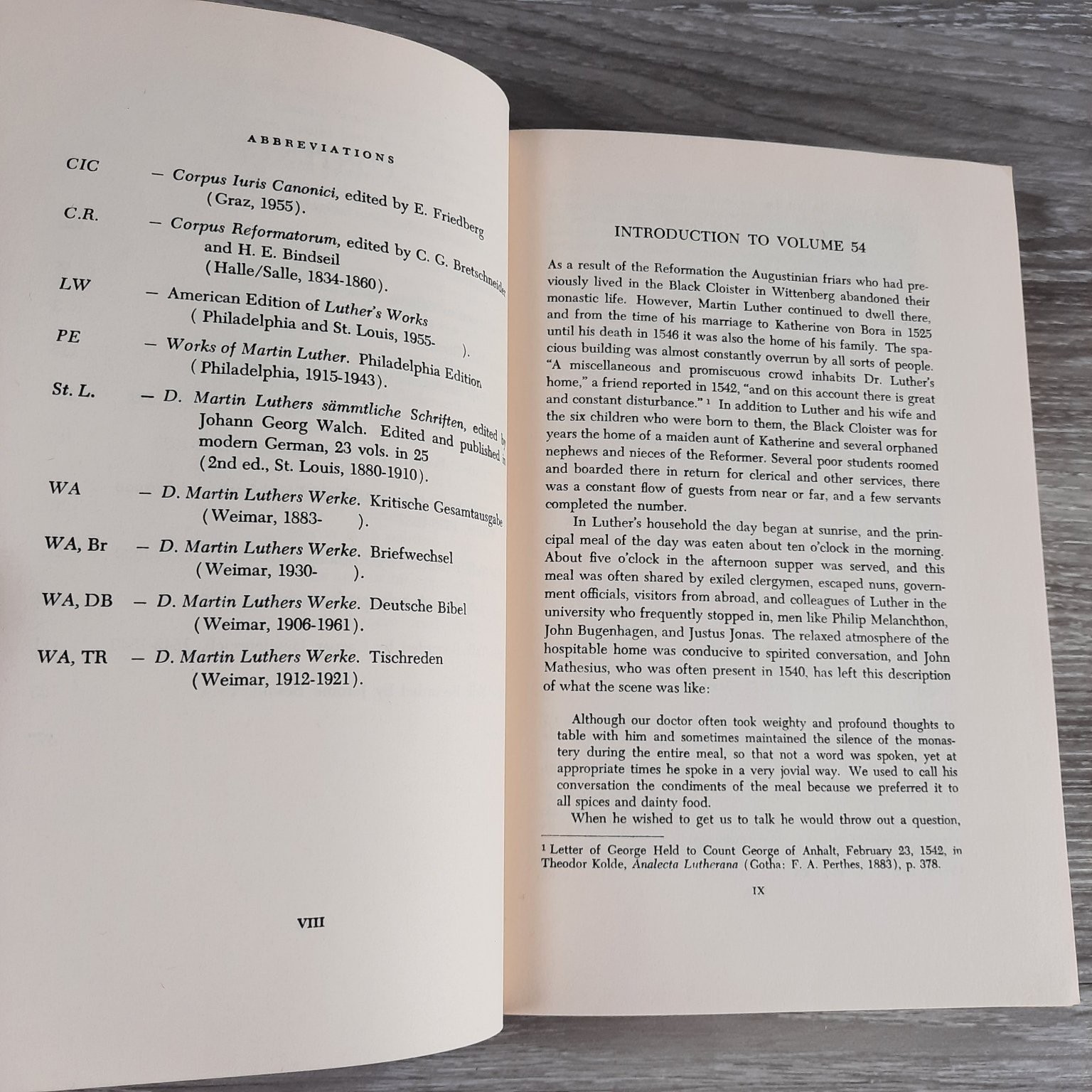 Luther’s Works Table Talk Martin Luther 1967 American Edition Vol 54 Fortress
