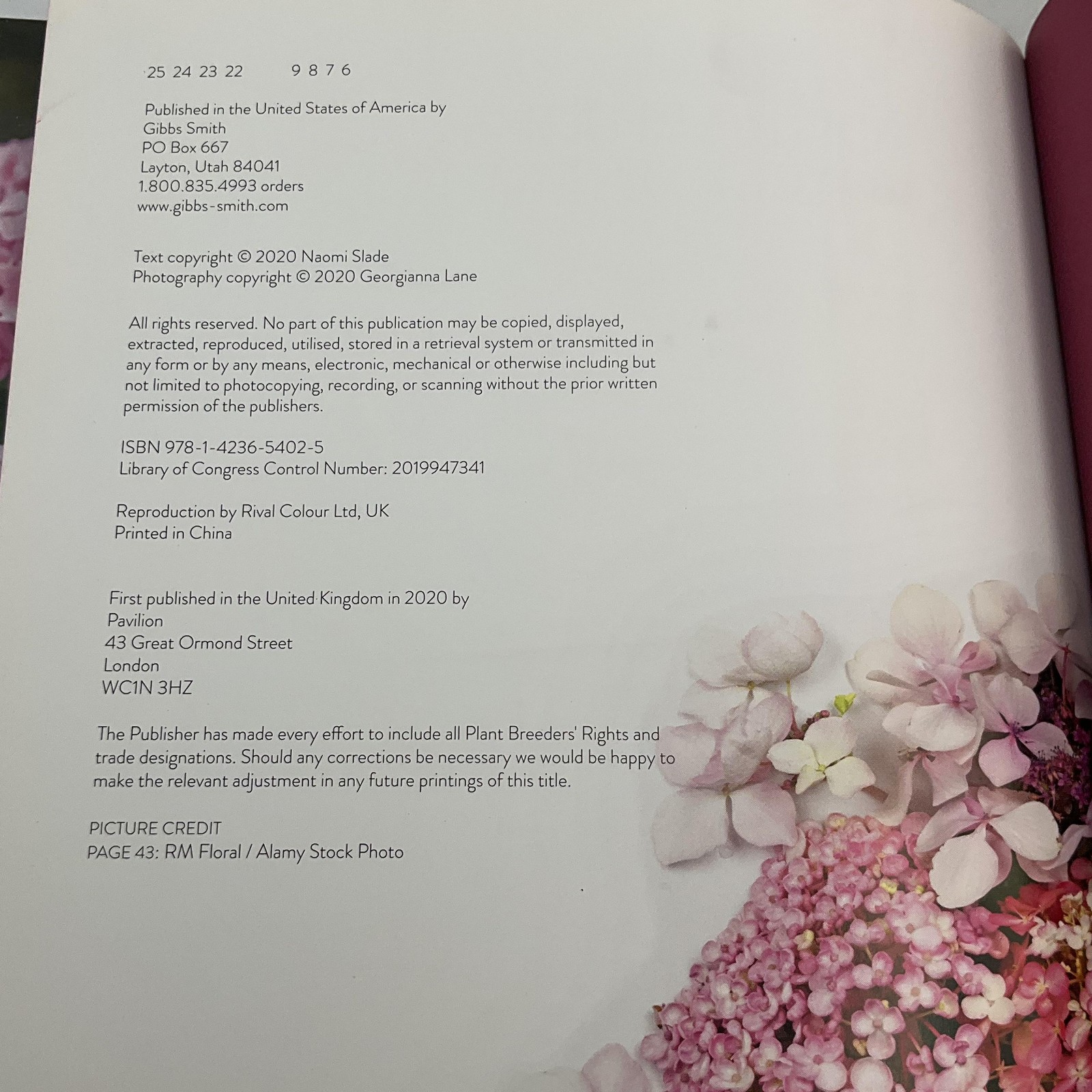 Hydrangeas: Beautiful Varieties For Home & Garden By Naomi Slade HC Gibbs Smith