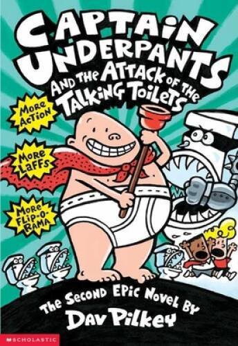 Captain Underpants and the Attack of the Talking Toilets – Paperback – GOOD