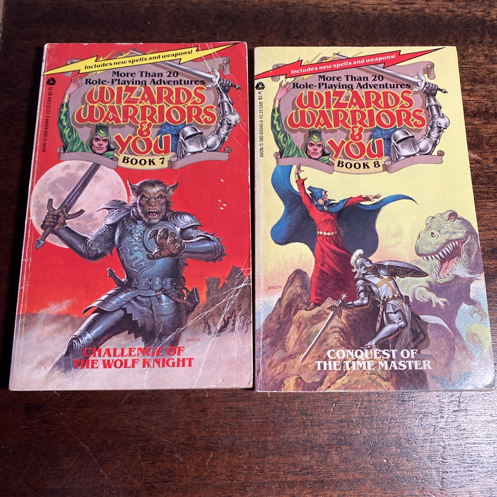 Lot of (2) Wizards Warriors & You Books 7 and 8 Good Condition CYOA D&D