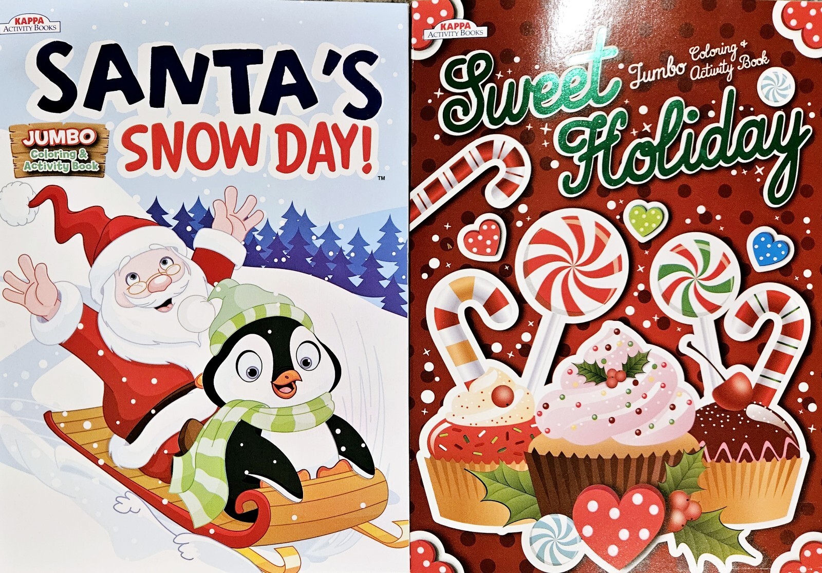 Christmas Coloring & Activity Book Set Of 2 Over 250 Pages of Holiday Fun!