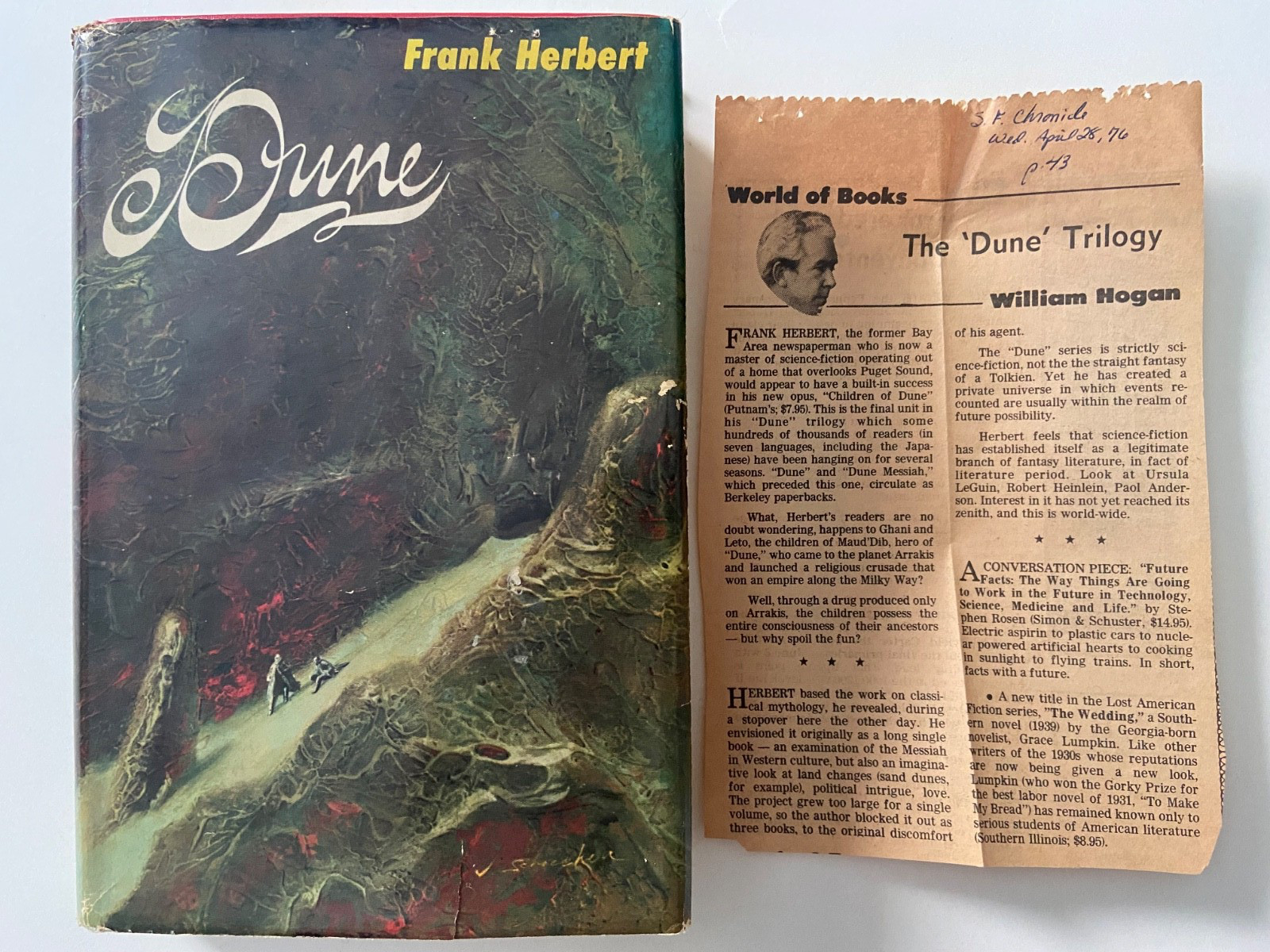 Dune Frank Herbert 1965 BCE Book Club Edition HCDC Gutter Code 43Q