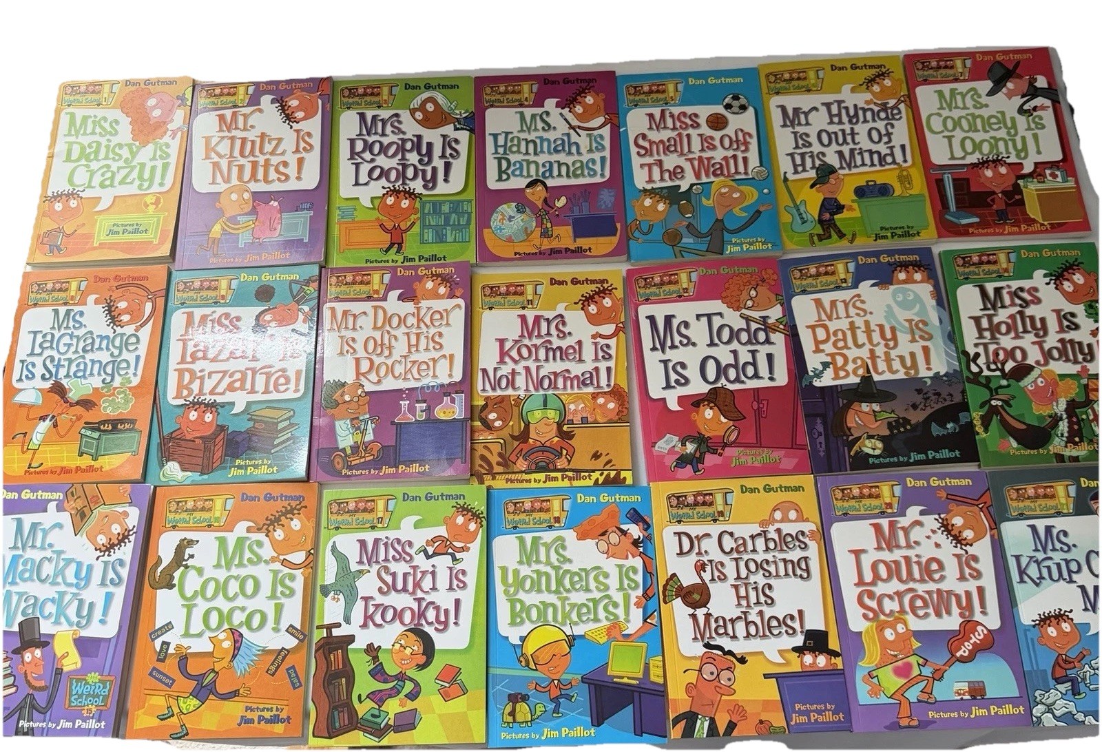 Lot of 21 My Weird School 1-21 Book Box Set by Dan Gutman