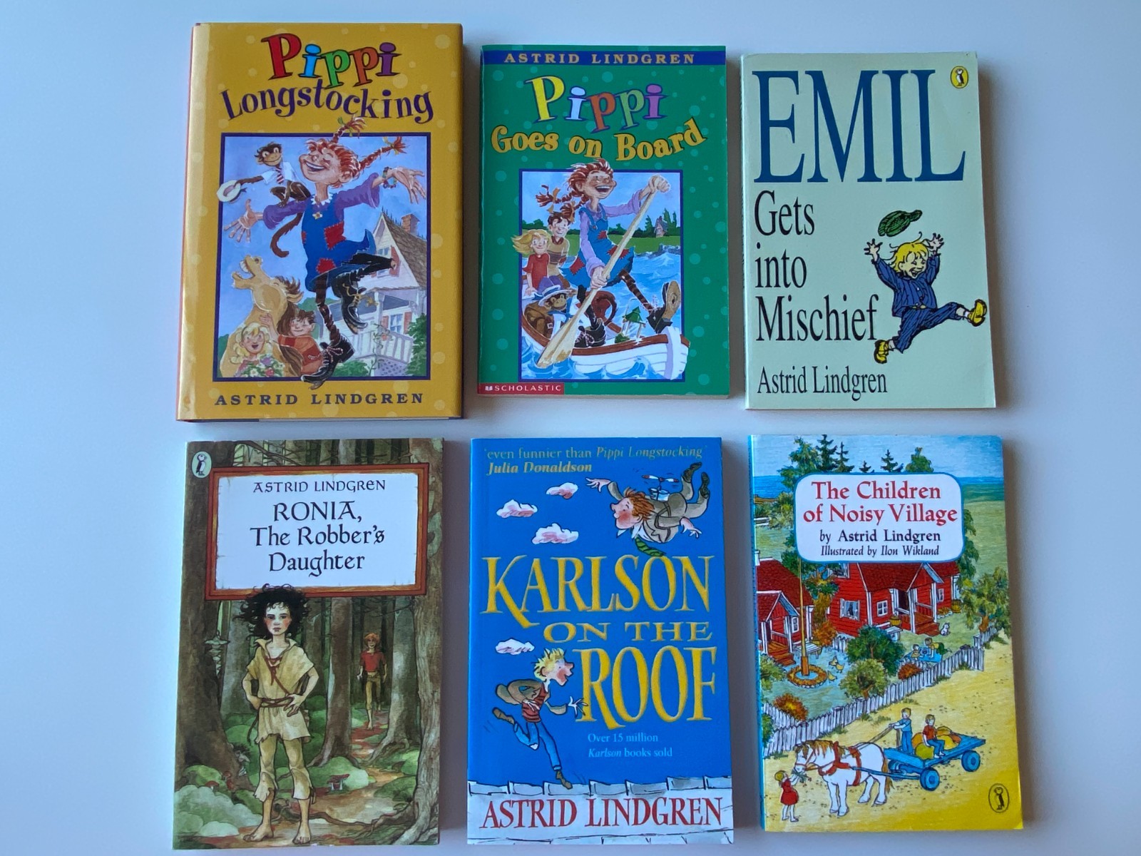 ASTRID LINDGREN LOT 6~Ronia~Noisy Village~Karlson Roof~Emil Mischief~Pippi~Board