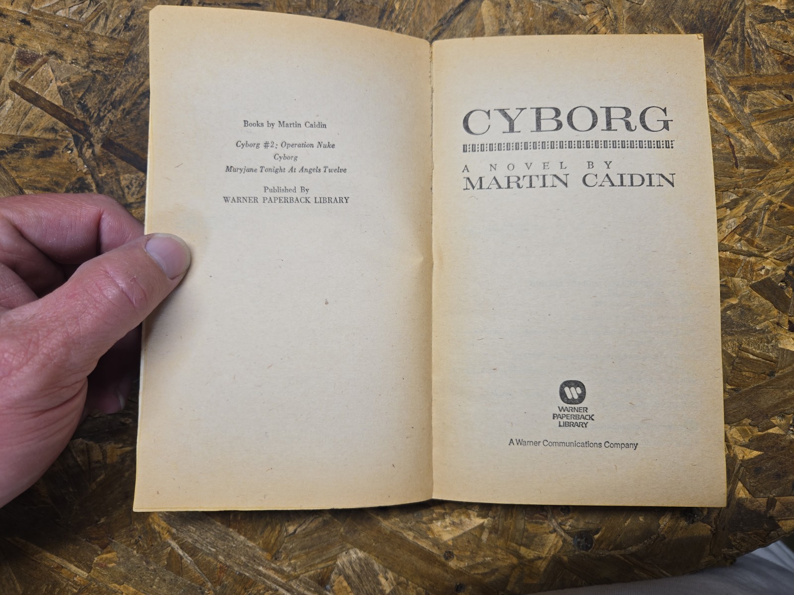Cyborg by Martin Caidin 2nd Print 1974 USA Warner, Six Million Dollar Man READ