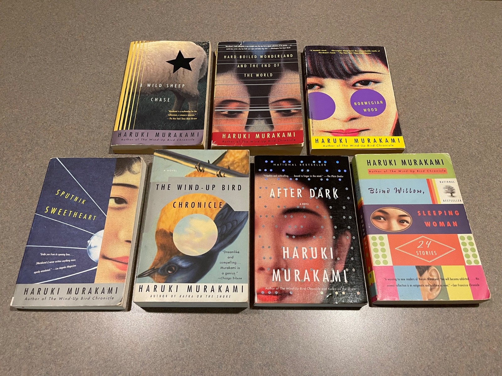Haruki Murakami 7 Book John Gall Lot : Hardboiled Wonderland Kafka After Dark