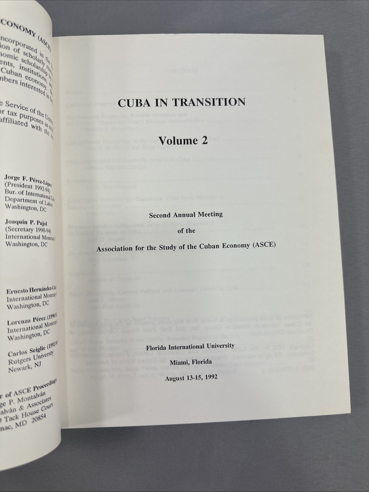 Cuba in Transition, Volumes 1-4 Papers and Proceedings of the 1st – 4th Annuals