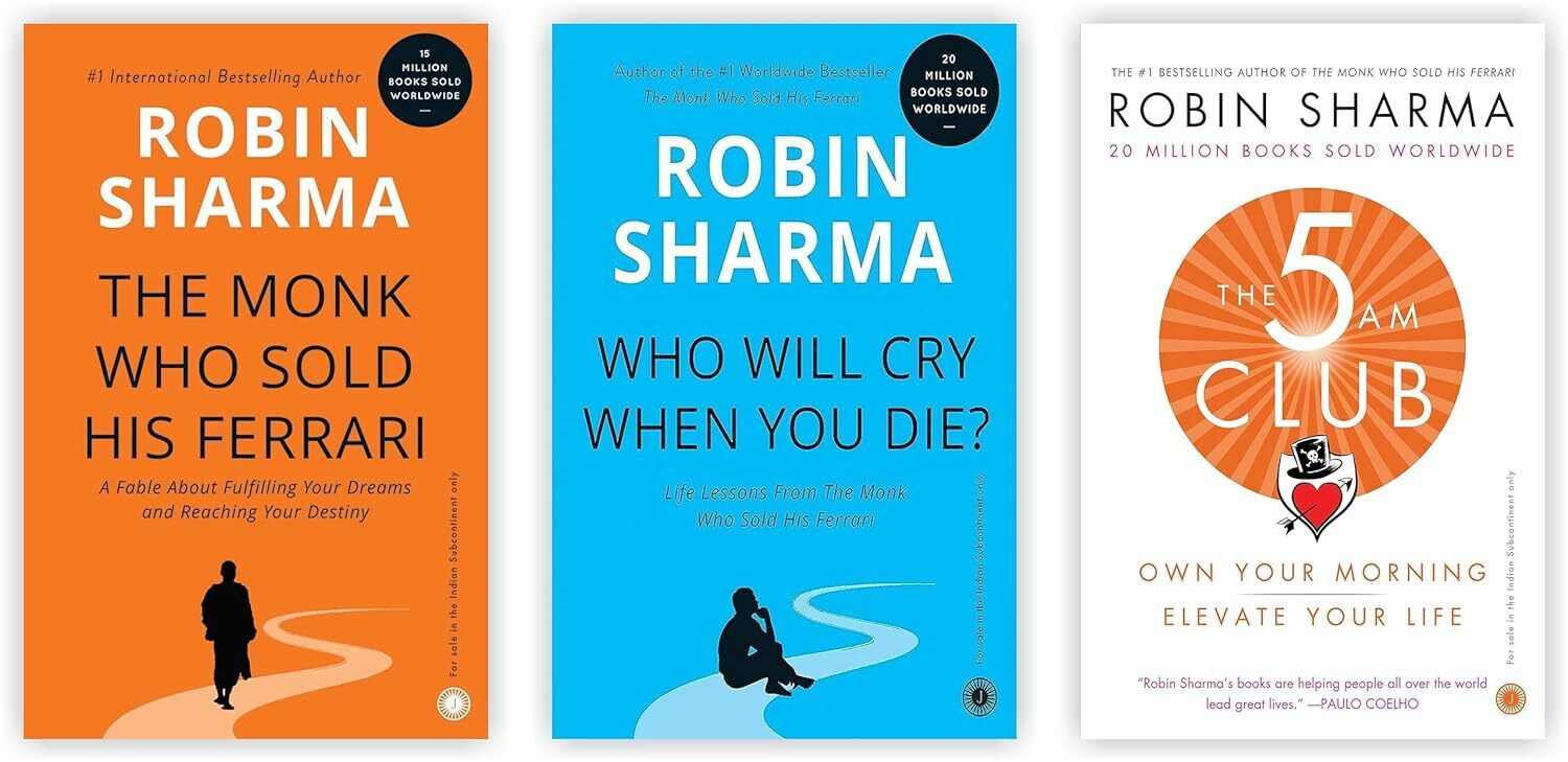 NEW Robin Sharma 3 Books Collection Set The Monk , Who Will Cry & The 5 Am Club