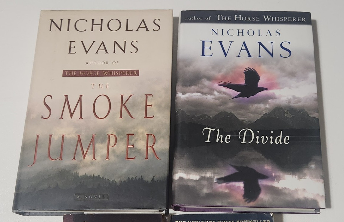 Lot of 4 – Nicholas Evans Books – Horse Whisperer – Smoke Jumper – 2 Hard 2 Soft