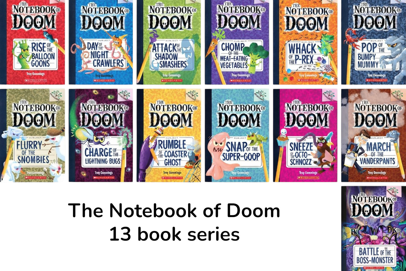 The Notebook of Doom #1-13 Complete Box Set by Troy Cummings Paperbacks