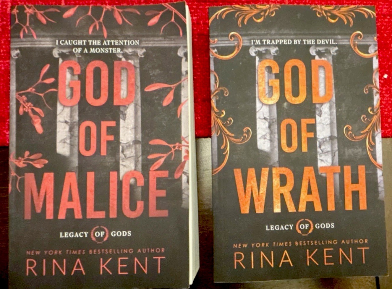 Rina Kent Legacy of Gods God of Malice & God of Wrath Paperback Lot 2
