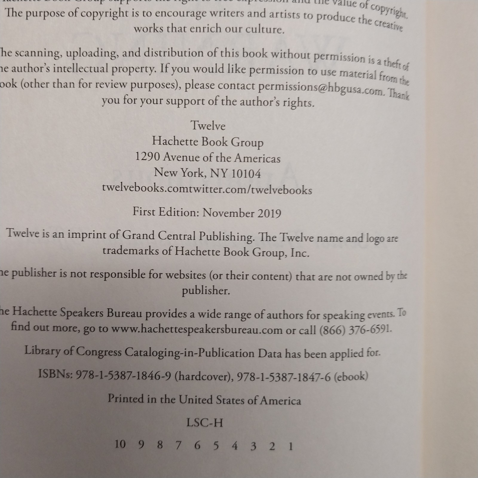 A Warning by Anonymous 2019 hardcover