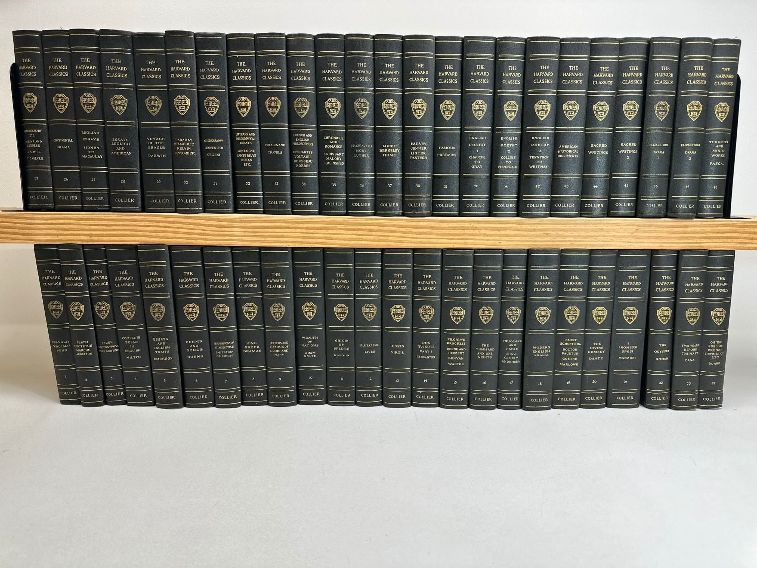 Harvard Classics 1909 Collier Vol 1-48 Set Literary Collection Soft Leather