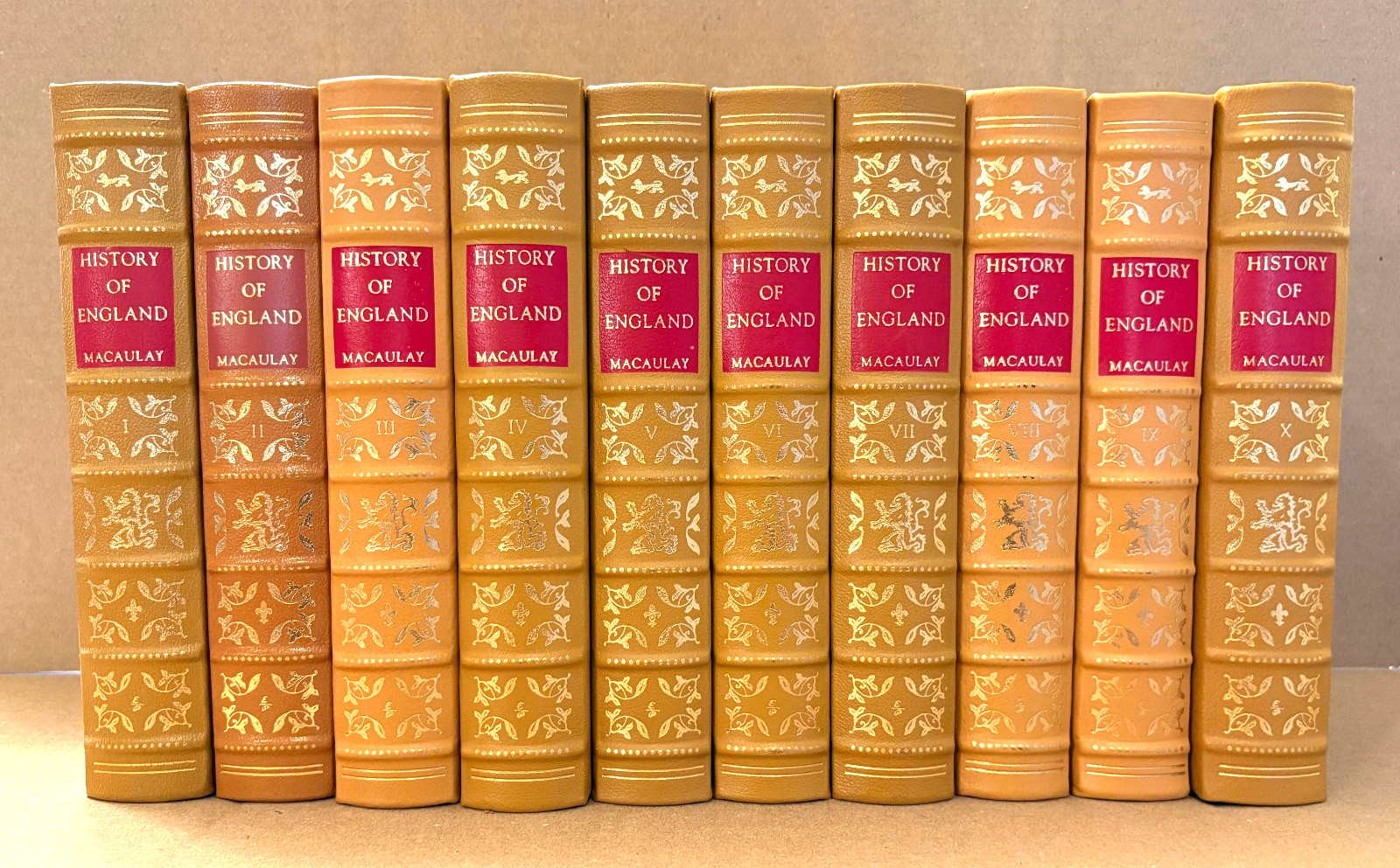 THE EASTON PRESS: HISTORY of ENGLAND (10-Volume Set) by LORD MACAULAY (Leather)