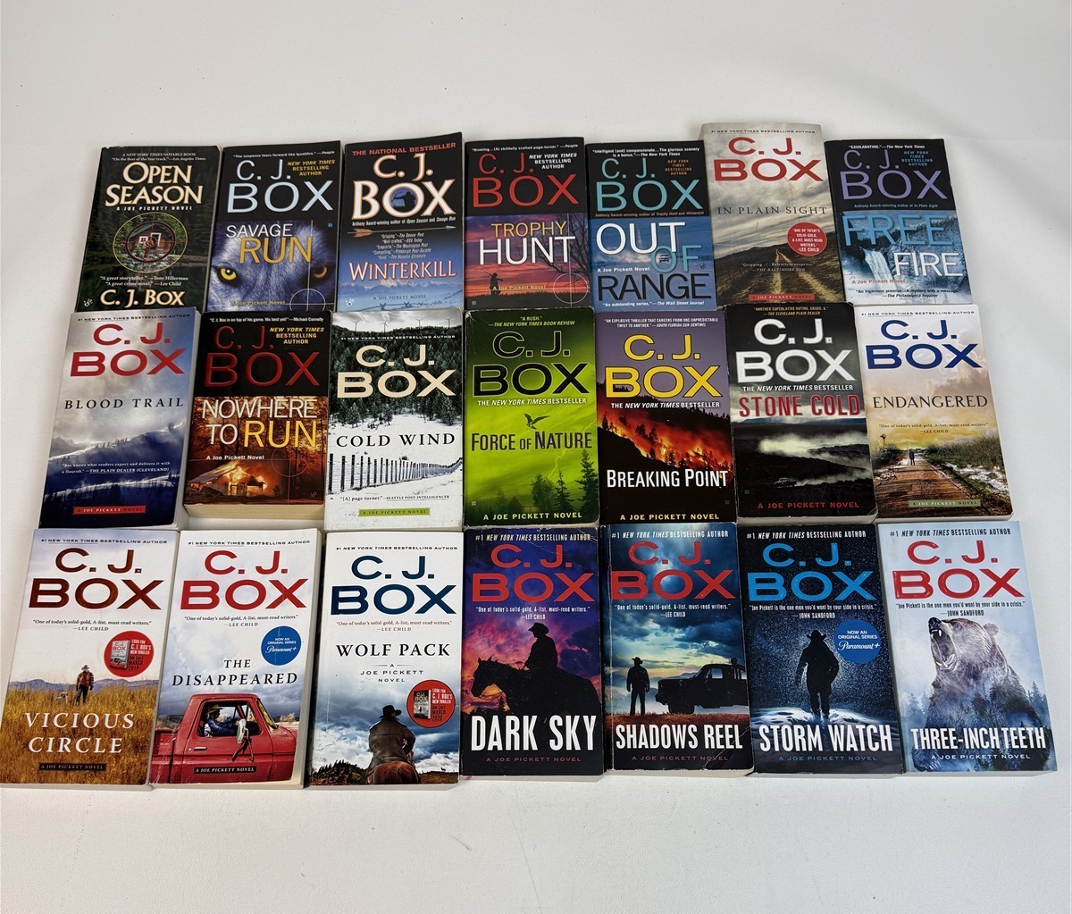 C J Box Lot 21 Joe Pickett Novels Open Season / Three-Inch Teeth