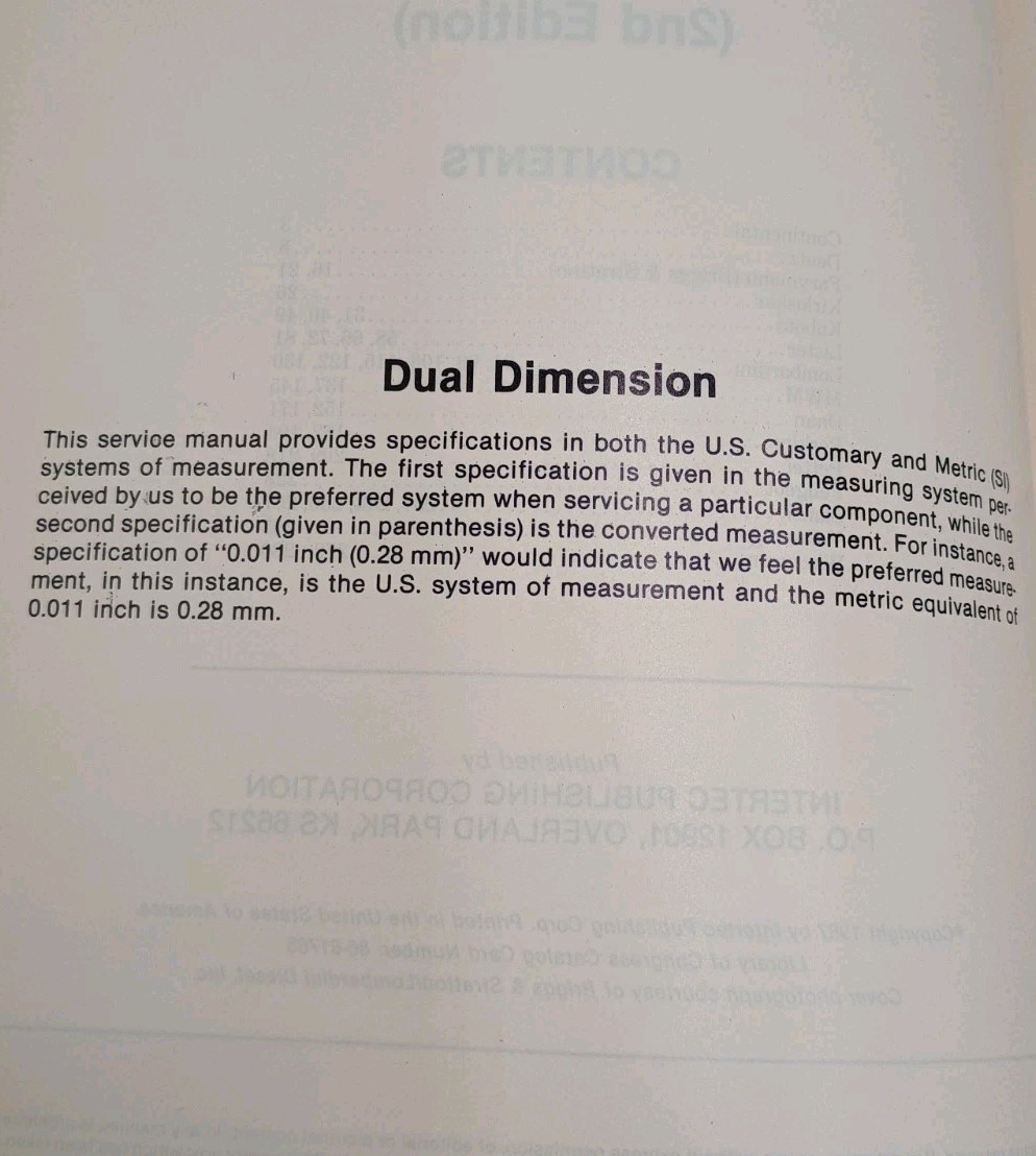 Small Diesel Engine Service Manual 2nd Edition Intertec Paperback