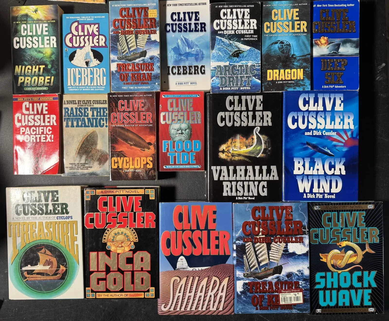 Dirk Pitt complete series 1-26 set Clive Cussler adventure novel lot