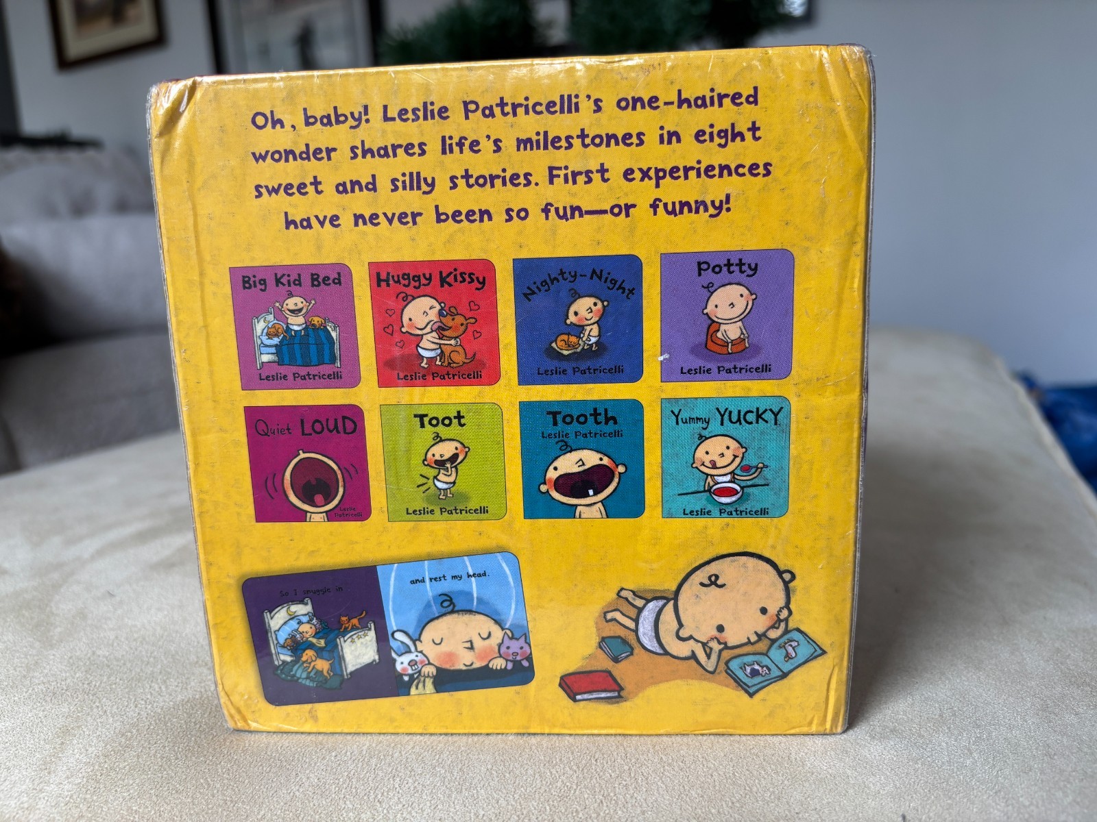 LESLIE PATRICELLI’S LITTLE LIBRARY – 8 Board Books For Baby